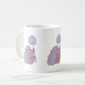 Mug Hérisson avec Pissenlit | Douce Art Populaire de l (Devant gauche)
