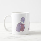 Mug Hérisson avec Pissenlit | Douce Art Populaire de l (Gauche)