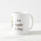 Mug Hérisson Blanc Vert Pomme Un Jour (Devant droit)