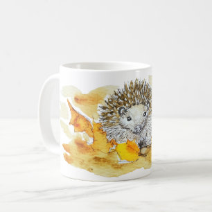 Mug Hérisson Dans Feuilles D'automne