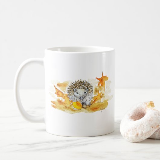 Mug Hérisson Dans Feuilles D'automne (Avec donut)