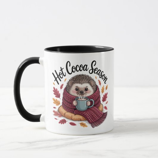 Mug Hérisson de cacao chaud automne (Gauche)