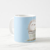 Mug Hérisson de jardin avec fleur de marguerite (Devant gauche)