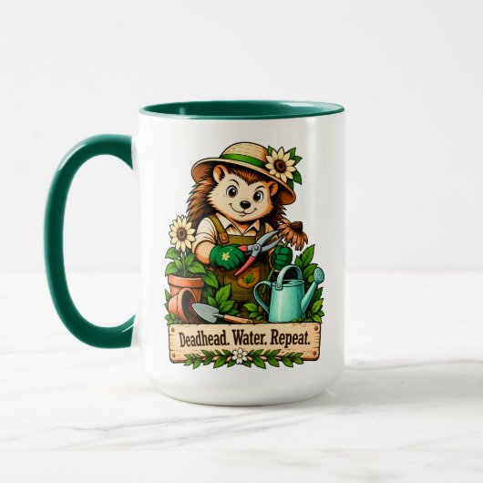 Mug Hérisson de la vie de jardinage (Gauche)