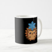 Mug Hérisson de Noël flocon de neige (Devant droit)