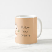 Mug Hérisson de pêche Feuilles vertes Rêves (Devant droit)