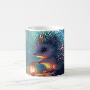 Mug Hérisson et lanterne géants dans la forêt enchanté