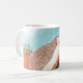 Mug Hérisson et premiers flocons de neige (Devant gauche)