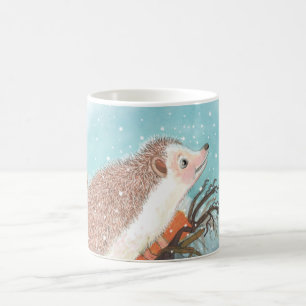Mug Hérisson et premiers flocons de neige