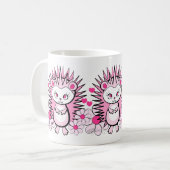 Mug Hérisson Féminin Rose Mignon (Devant gauche)