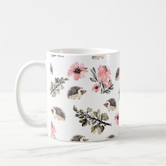 Mug Hérisson floral (Gauche)