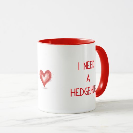 Mug Hérisson, Hérisson, Cadeau Pour Petite Amie, Petit (Devant droit)