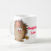 Mug Hérisson mignon de bande dessinée (Devant gauche)