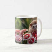 Mug Hérisson mignon de janvier avec cœur de grenat (Devant droit)