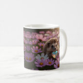 Mug Hérisson mignon d'octobre avec cœur d'opale (Devant droit)