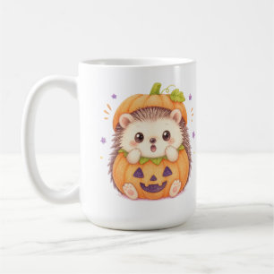 Mug Hérisson mignon en costume de citrouille Illustrat