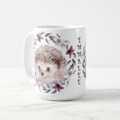 Mug Hérisson mignon faune aquarelle Illustration Art (Devant gauche)