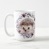 Mug Hérisson mignon faune aquarelle Illustration Art (Gauche)