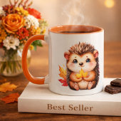 Mug Hérisson mignon Feuilles d'automne