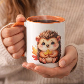 Mug Hérisson mignon Feuilles d'automne