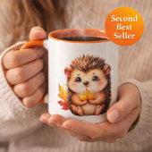 Mug Hérisson mignon Feuilles d'automne