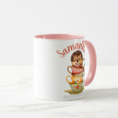 Mug Hérisson Personnalisé et Tasses de Thé Colorée (Devant droit)