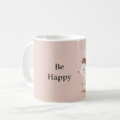Mug Hérisson Rose Citrouille Être Heureux (Devant gauche)