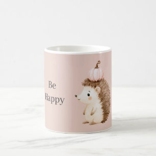 Mug Hérisson Rose Citrouille Être Heureux