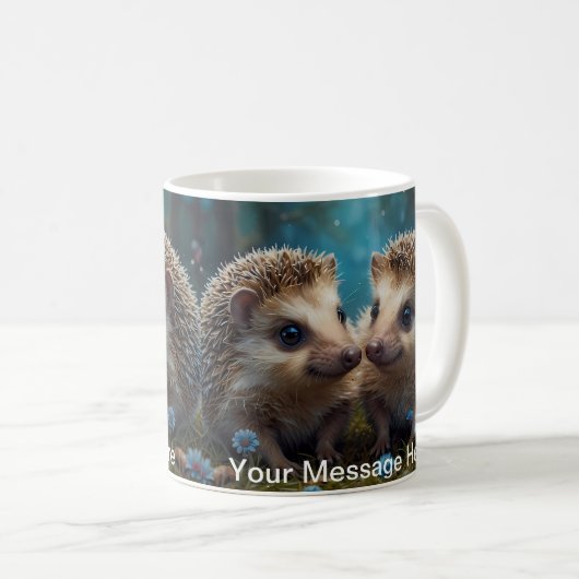 Mug Hérisson Whimsical en amour (Devant droit)