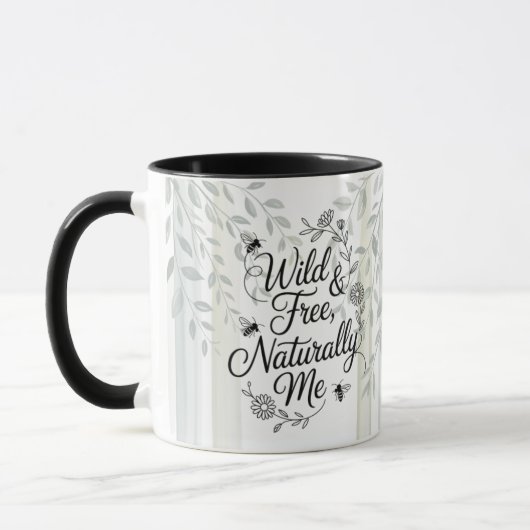 Mug Heritage Wild and Free Naturally Me Quote (Gauche)