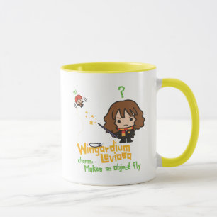 Mug Hermione de dessin et Ron Wingardium Leviosa Spell