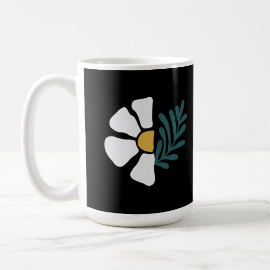 Mug Hermosa flor abstracta (Gauche)