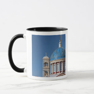 Mug Hermoupolis, île de Syros, Grèce. Dôme bleu de