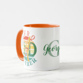 Mug Hero Papa Fath Sunset Cravate, Moustache & Lunette (Devant gauche)