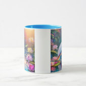 Mug Héron blanc à bec orange, oiseau de fantaisie (Centre)
