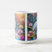 Mug Héron blanc à bec orange, oiseau de fantaisie (Centre)