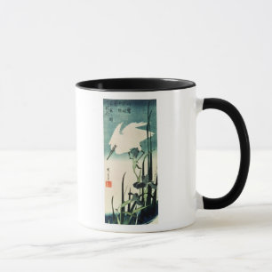 Mug Héron et iris blancs
