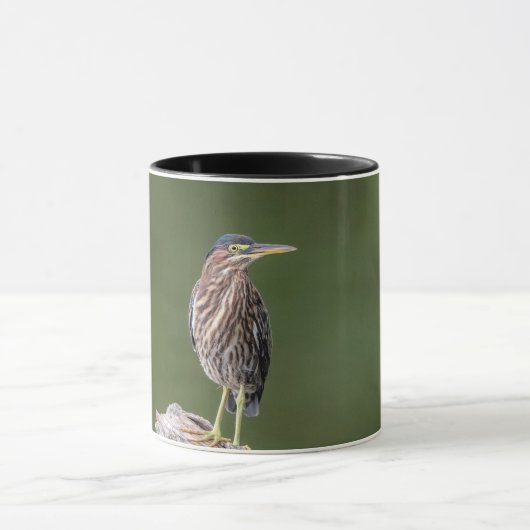 Mug Héron vert sur un log (Centre)