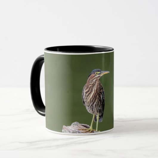 Mug Héron vert sur un log (Devant gauche)
