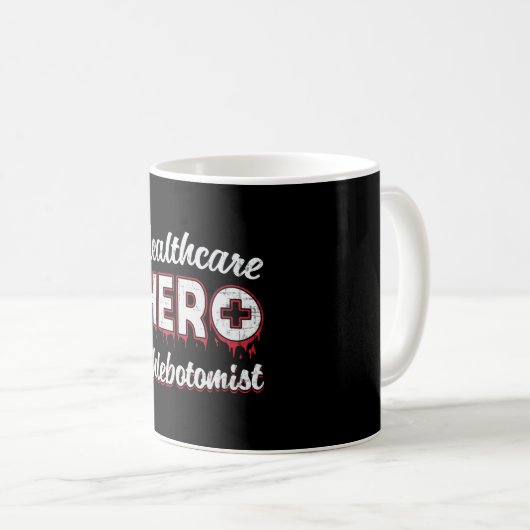 Mug Héros de la santé Phlebotomiste infirmière Phlebot (Devant droit)