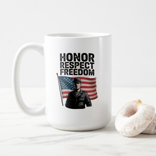 Mug Héros Héros Vétérinaire Jour Conception patriotiqu (Avec donut)