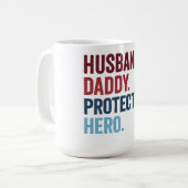 Mug Héros protecteur papa mari (Devant gauche)