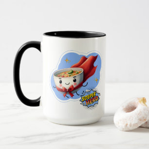 Mug Héros soupe, Super Hero Pun Soupe