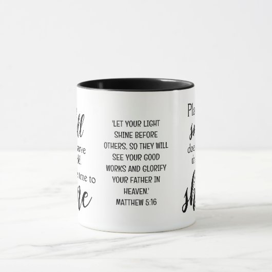 Mug HEURE chrétienne DE MONTRER Matthieu 5:16 (Centre)