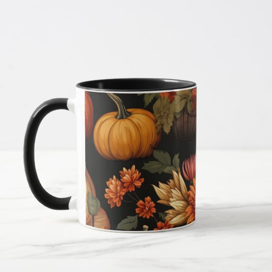 Mug Heure citrouille, couleurs de l'automne, (Gauche)
