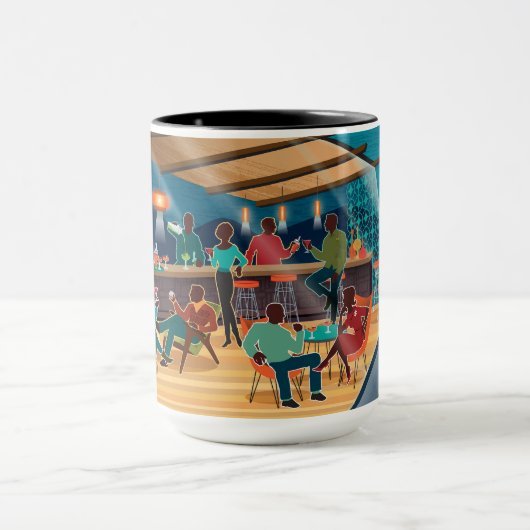 Mug Heure de cocktail moderne du milieu du siècle (Centre)