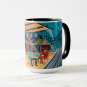 Mug Heure de cocktail moderne du milieu du siècle (Devant droit)