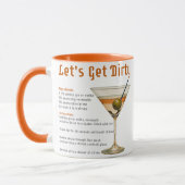 Mug Heure de cocktail Obtenons une recette de martini (Gauche)
