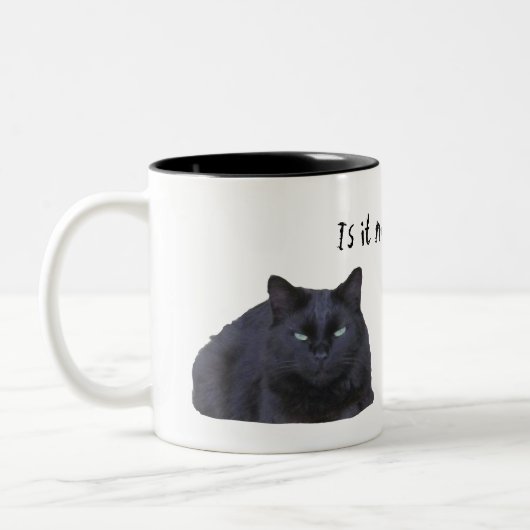 Mug - Heure de la sieste ? Chat noir (Gauche)