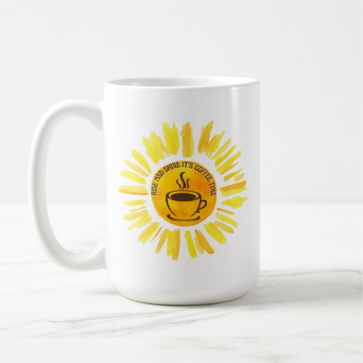 Mug Heure de montée et de montée du café (Gauche)